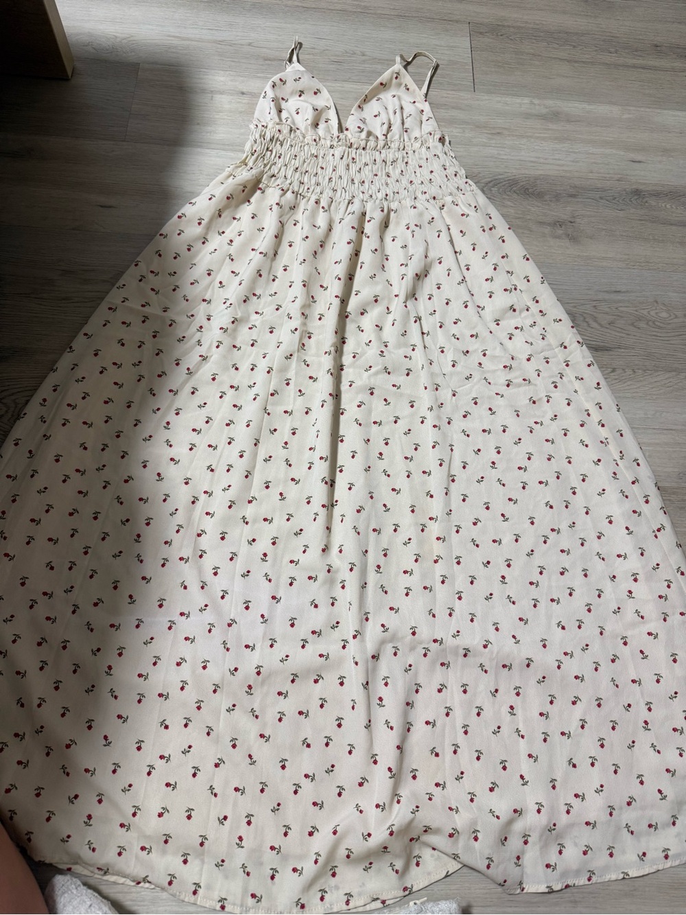 Princess Polly Dress Womens US 8 Medium Ivory Floral Maxi Adjustable Strap